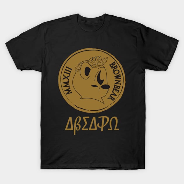 Alpha Bear Omega Coinage Blk T-Shirt by lifeofbrownbear